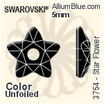 施華洛世奇 Star Flower 手縫石 (3754) 5mm - 顏色 白金水銀底