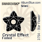スワロフスキー Star Flower ソーオンストーン (3754) 7mm - クリスタル エフェクト 裏面プラチナフォイル
