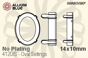 Swarovski Oval Settings (4120/S) 14x10mm - No Plating