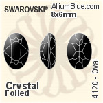 Swarovski Oval Fancy Stone (4120) 8x6mm - Color (Half Coated) Unfoiled