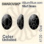 施华洛世奇 椭圆形 花式石 (4120) 18x13mm - 颜色 无水银底