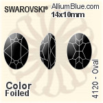スワロフスキー Octagon ファンシーストーン (4610) 18x13mm - カラー 裏面プラチナフォイル