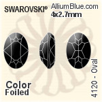 Swarovski Oval Fancy Stone (4120) 18x13mm - Crystal Effect With Platinum Foiling