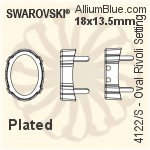 Swarovski Oval Rivoli Settings (4122/S) 8x6mm - No Plating