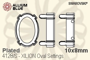 Swarovski XILION Oval Settings (4128/S) 10x8mm - Plated