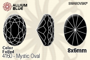 Swarovski Mystic Oval Fancy Stone (4160) 8x6mm - Color With Platinum Foiling