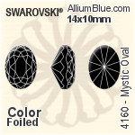 Swarovski Mystic Oval Fancy Stone (4160) 14x10mm - Crystal Effect With Platinum Foiling