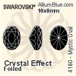 Swarovski Mystic Oval Fancy Stone (4160) 10x8mm - Color With Platinum Foiling