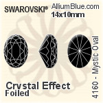 Swarovski Mystic Oval Fancy Stone (4160) 18x13mm - Color With Platinum Foiling