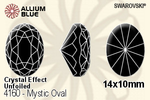 Swarovski Mystic Oval Fancy Stone (4160) 14x10mm - Crystal Effect Unfoiled