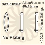 施華洛世奇 橢圓形花式石爪托 (4127/S) 39x28mm - 無鍍層