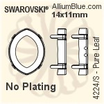 Swarovski Pure Leaf Settings (4224/S) 14x11mm - Plated
