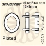Swarovski Pure Leaf Settings (4224/S) 10x8mm - No Plating