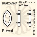 施華洛世奇XILION施亮馬眼形花式石爪托 (4228/S) 5x2.5mm - 鍍面