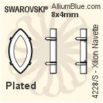 施華洛世奇 Antique 心形花式石爪托 (4831/S) 11x10mm - 無鍍層