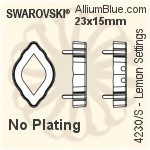 Swarovski Lemon Settings (4230/S) 14x9mm - No Plating