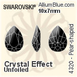 Swarovski Pear-shaped Fancy Stone (4320) 10x7mm - Color Unfoiled