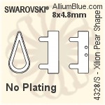 Swarovski XILION Pear Shape Settings (4328/S) 13x7.8mm - No Plating