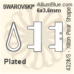Swarovski XILION Pear Shape Settings (4328/S) 8x4.8mm - No Plating