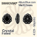 施華洛世奇 Majestic 花式石 (4329) 10x8.7mm - 顏色（半塗層） 無水銀底