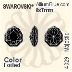 施华洛世奇 Majestic 花式石 (4329) 10x8.7mm - 颜色（半涂层） 无水银底