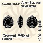 Swarovski Majestic Fancy Stone (4329) 8x7mm - Crystal Effect Unfoiled