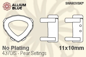 Swarovski Pear Settings (4370/S) 11x10mm - No Plating