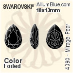 Swarovski Mirage Pear Fancy Stone (4390) 10x7mm - Crystal Effect Unfoiled