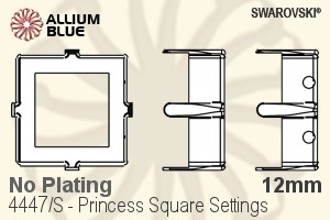 Swarovski Princess Square Settings (4447/S) 12mm - No Plating