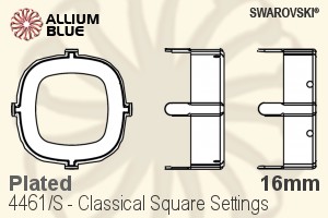 Swarovski Classical Square Settings (4461/S) 16mm - Plated