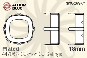 Swarovski Cushion Cut Settings (4470/S) 18mm - Plated