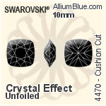 Swarovski Cushion Cut Fancy Stone (4470) 10mm - Crystal Effect Unfoiled