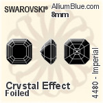 Swarovski Imperial Fancy Stone (4480) 8mm - Crystal Effect With Platinum Foiling