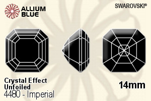 施华洛世奇 Imperial 花式石 (4480) 14mm - 白色（半涂层） 无水银底