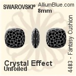 Swarovski Fantasy Cushion Fancy Stone (4483) 8mm - Crystal Effect Unfoiled