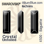 Swarovski Baguette Fancy Stone (4500) 3x2mm - Clear Crystal Unfoiled