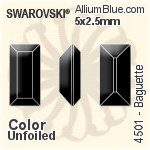 Swarovski Baguette Fancy Stone (4501) 5x2.5mm - Color With Platinum Foiling