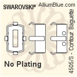 Swarovski Contour Baguette Settings (4505/S) 14x8mm - No Plating