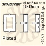 Swarovski Pear Settings (4320/S) 18x13mm - Plated