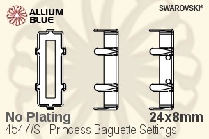 Swarovski Princess Baguette Settings (4547/S) 24x8mm - No Plating