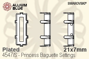 Swarovski Princess Baguette Settings (4547/S) 21x7mm - Plated