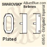 Swarovski Elongated Imperial Settings (4595/S) 16x8mm - No Plating