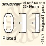 Swarovski Elongated Imperial Settings (4595/S) 8x4mm - Plated