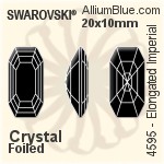 Swarovski Elongated Imperial Fancy Stone (4595) 12x6mm - Color (Half Coated) Unfoiled
