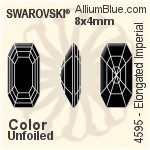 Swarovski Elongated Imperial Fancy Stone (4595) 12x6mm - Color Unfoiled