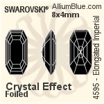 Swarovski Elongated Imperial Fancy Stone (4595) 12x6mm - Crystal Effect With Platinum Foiling