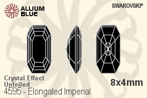 Swarovski Elongated Imperial Fancy Stone (4595) 8x4mm - Crystal Effect Unfoiled