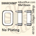 Swarovski Octagon Settings (4610/S) 20x15mm - Plated