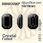 Swarovski Octagon Fancy Stone (4627) 27x18.5mm - Color Unfoiled