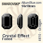 Swarovski Octagon Fancy Stone (4610) 18x13mm - Crystal Effect Unfoiled